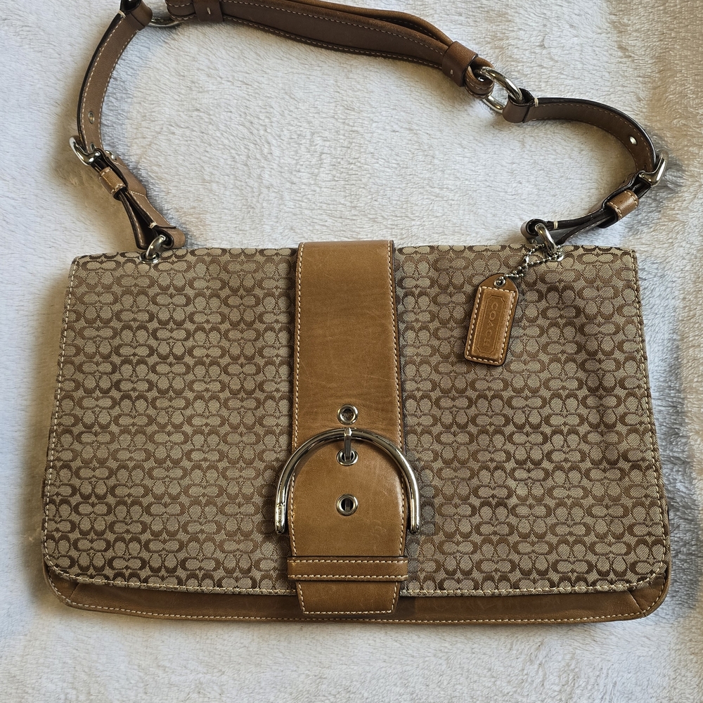 Coach Brown Signature Shoulder Bag